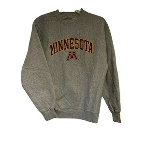 VINTAGE Cross Weave Sweatshirt University Minnesota Weatherproof Oversized Women